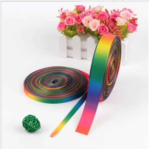 50 Yards/roll Colorful Gradient Double Face Silk Satin Ribbon For Wedding Decor Christmas Apparel Gift Wrapping Fabric Ribbons