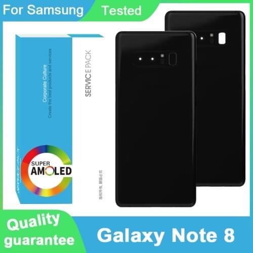 100% Original For SAMSUNG Galaxy Note 8 N950 N950F N9500 SM-N950F Battery Back Cover Door Housing Camera Glass Note8 Back Glass