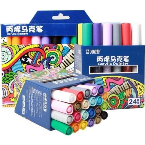 Acrylic Paint Markers 50 Colors/set Permanent Paint Marker pen for Ceramic Rock Glass Fabric Canvas Porcelain Mug Wood Painting