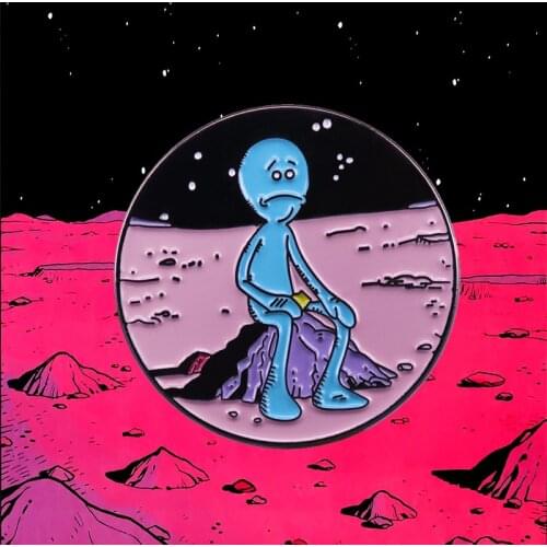 Mr Meeseeks Enamel Pin Brooch I need you to indirectly force peace