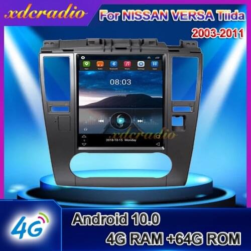 Xdcradio 10.4" Android 9.0 For Nissan Versa Tiida Car Radio Automotivo Car DVD Multimedia Player GPS Navigation
