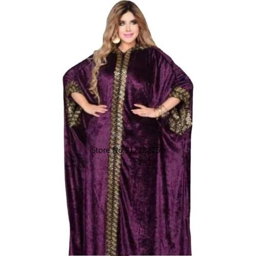 Velvet Long Maxi Dress African Dresses for Women 2021 New African Clothes Dashiki Hijab Abaya Dubai Boubou Robe Africaine Femme