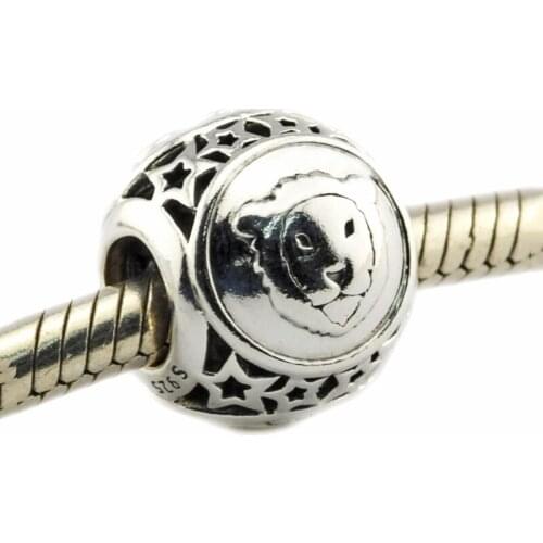 Leo Star Sign Bead 925 Sterling Silver Constellation Charm Beads for Jewelry Making Fits Original Charms Bracelet kralen