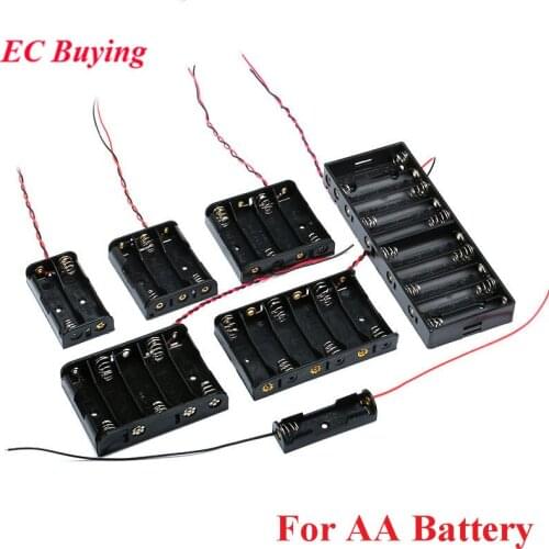 AA Size Power Battery Storage Case Box Holder Leads With 1 2 3 4 5 6 8 Slots Container Bag DIY Standard Batteries Charging