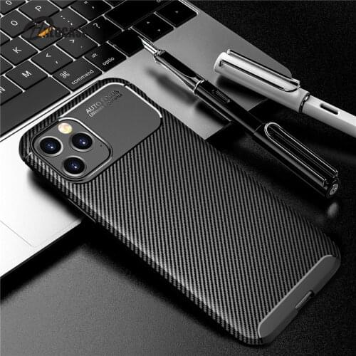 Carbon Fiber Case For iPhone 12 Pro Max Case Mini SE 2020 11 X XR XS 8 7 6 Cover Soft Phone Bumper For Apple iPhone 12 Pro Funda
