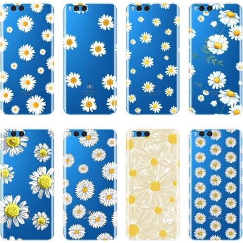 Back Cover For Xiaomi Mi Mix 1 2 2S 3 Soft Silicone Daisy Flower White Floral Aesthetic Phone Case For Xiaomi Mi Max Note 1 2 3