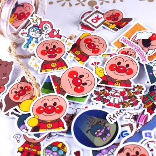 40 pcs/pack Anime Red Face Warrior Decorative Stickers Adhesive Stickers DIY Decoration Craft Scrapbooking Stickers Paper crafts