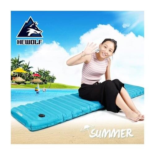 Hewolf Moisture-proof outdoor single inflatable cushions ultra-light portable camping sleeping mats cushions tents air cushio