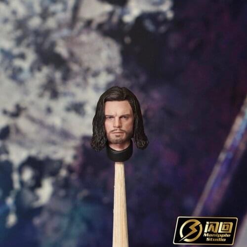 1/12 Winter Warrior Head Sculpt Model Sebastian Stan Head Carving Fit 6'' Action Figure Body
