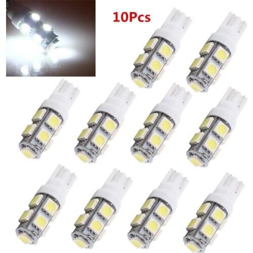 Kit 10 Lampadas T10 9 Led Branca Pingo Luz W5w 5050 6000k 10 Unidades