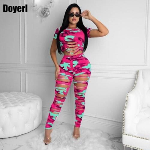 Crop Top 2 Piece Set Women Party Club Sexy Two Piece Outfits Long Pants Summer Sets for Women Joggers Suit Sets Tracksuit 2020