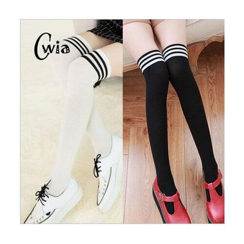 Fashion Sexy summer Thigh High Over the Knee Socks Long Cotton Stockings For Girls Ladies Women 1pair=2pcs GX09