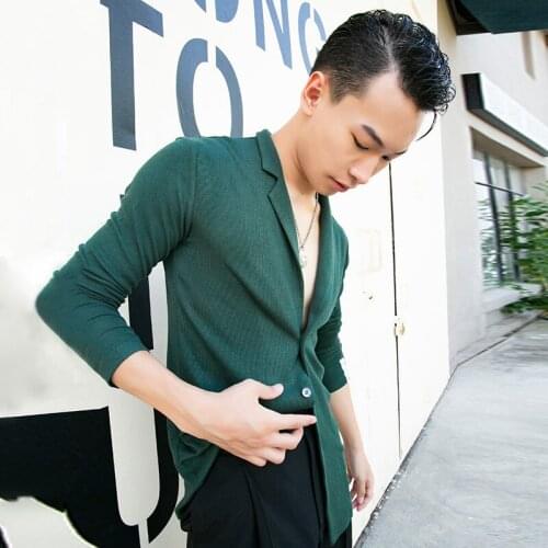 Latin Dance Costumes Male Long Sleeve Cardigan Clothing Professional Latin Practice/Performance Shirt Rumba Dance Tops DWY4924