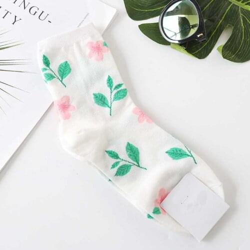 Korean Creative Fashion Kawaii Funny Socks Calcetines Lovely Jacquard/Plants Socks Women Printing Pattern Art Animal/Cactus Sock