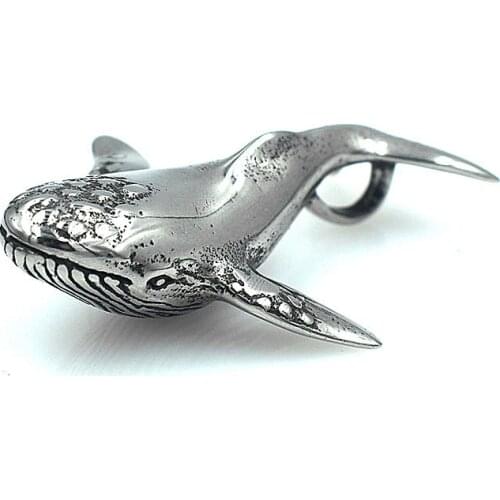 316L Stainless steel Pendant Ocean Animal Whale Pendant Necklaces Fashion Men Women Jewelry Car Bag Pendant Trinkets Accessories