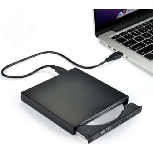 TPFEEL USB 2.0 Portable DVD/CD-RW Drive Burner Drive Write for Desktop And Laptop Black