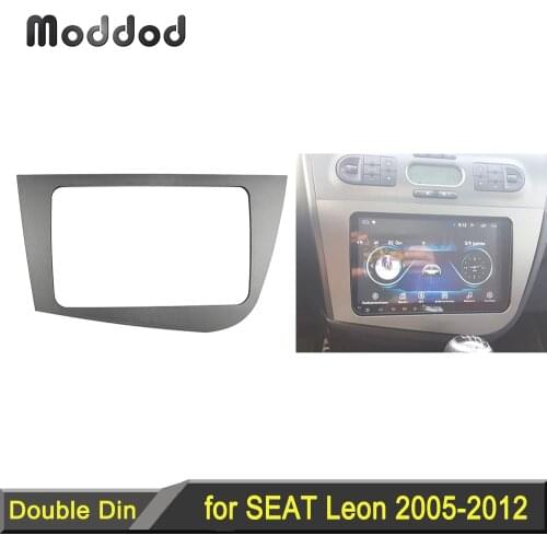 Radio Fascia for Seat Leon Double Din Head Unit Stereo Panel Dash Mounting GPS Navigation Installation DVD Trim Face Frame Bezel