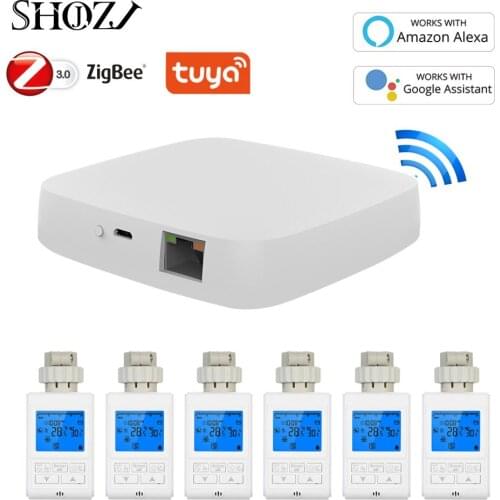 Zigbee Thermostat Valve Programmable Timer TRV Thermostatic Radiator Thermostat for Heater Radiator Room Temperature Controlling