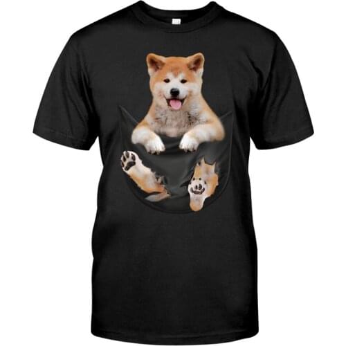 CLOOCL funny Cotton TShirt Fashion Brand Summer Shiba Inu In Pocket 3D Printed Shirt Men Women Shirts Hip Hop Tops Cotton Tees