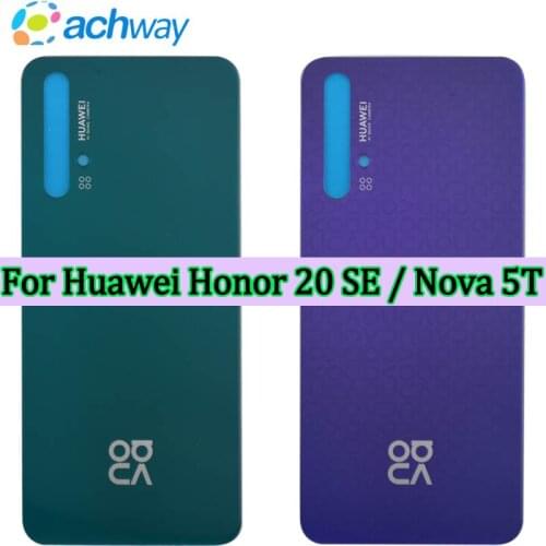 For Huawei Nova 5t Back Battery Cover Rear Door Housing for Honor 20 SE Case Replace for Huawei Honor 20 SE Battery Cover Door