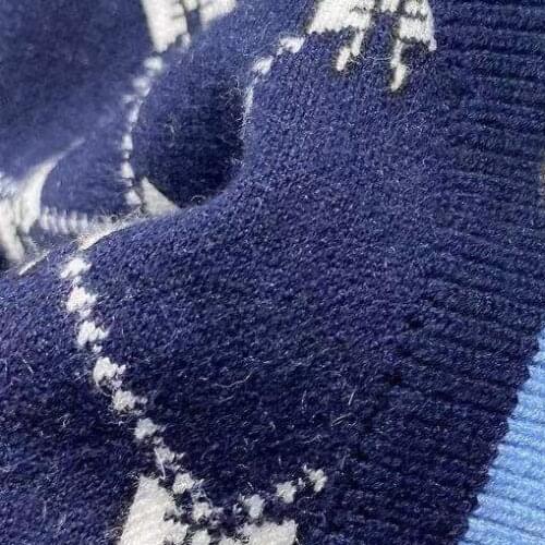 Women Sweater Diamond V-neck Knit Cardigan Jacket Autumn 2021 Sleeveless Vest and Skirt Three-piece Womens Suit