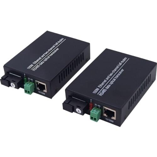 1pair 1 way network 1 way bidirectional 485 optical fiber transceiver network optical transmitter with 485 data network dome