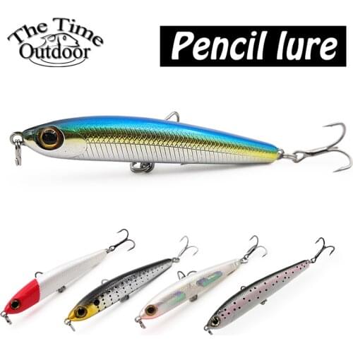 1 PCS Flutter Stick Pencil Lure Hard Plastic Artificial Bait Sinking Minnow Stickbait Sharp Hook For Sea Fishing Free Shipping
