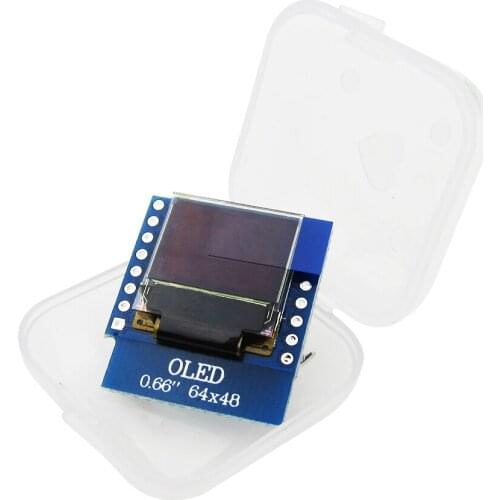 1pcs 0.66 Inch OLED I2C Shield D1 Mini 64X48 IIC white Diy Kit