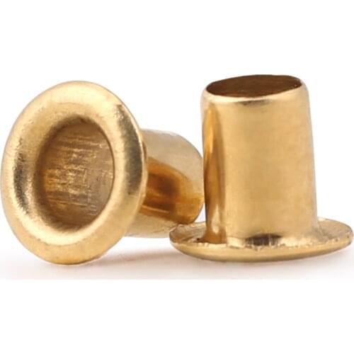 1000pcs M1.5 GB876 Brand New Copper Hollow Rivet Tubular Rivets circuit board double-sided PCB nails Copper Corns