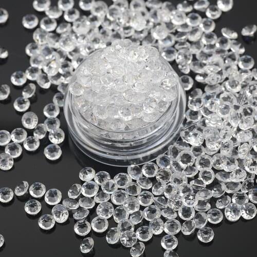 1000pcs/pack 3.0mm Tiny Diamond Acrylic Crystal Beads DIY Embellishments Crafts Wedding Party Decoration Confetti Scatter Beads