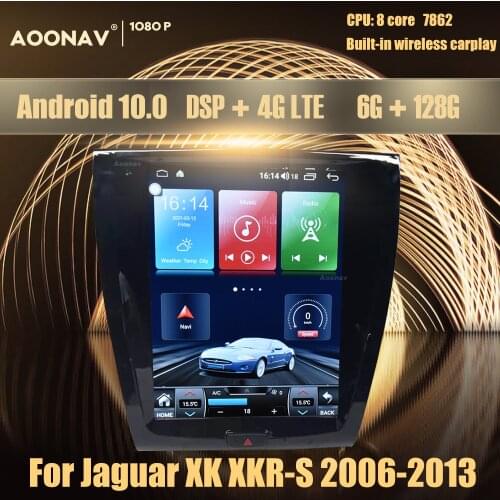 128GB car radio 2din Android 10.0 For Jaguar XK XKR XKR-S 2006 - 2013 car multimedia player Stereo receiver GPS navigator