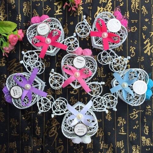 5Pcs Cinderella Carriage Candy Chocolate Boxes Birthday Wedding Party Favour New