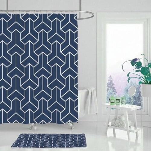 Abstract Graphic Waterproof Mildew-Proof Digital Printing Partition Curtain Shower Curtain Bathroom Hotel