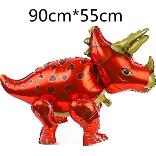 Large 4D Aluminum Foil Walking Dinosaur Balloon Jungle Childrens Animal Birthday Party Decorated Jurassic Dinosaur Toy 1 Piece