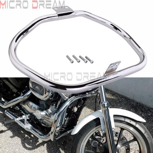 For Harley Sportster 32mm Tube Highway Engine Guard Crash Bars Bumper Protection XL 883 1200 XL883 1200 Custom Iron Low 04-later
