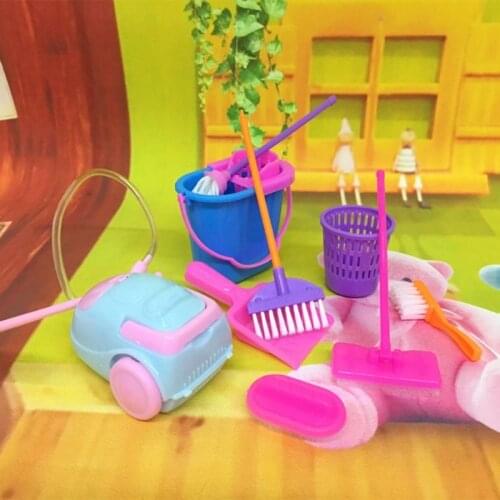 1Set(9pcs) Play House Toys Toddler Cleaning Set for Girls Toddlers Boys Pretend Play Tools Play House Role-Play Toy Set 97BC