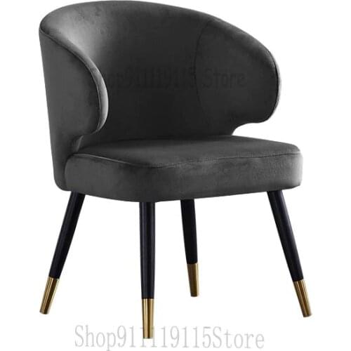 Customized Simple Luxury Chair Nordic Modern Hotel Club Western Restaurant Dining Chair Coffee Shop Leisure Armrest Solid Wood S