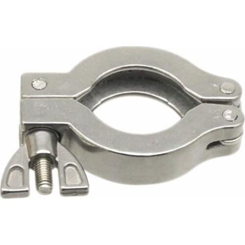 KF16 Stainless Steel 304 Flange Pipe Fitting Hinge Wing-Nut Clamps Vacuum Triclamp Tri Clamps (No Centering Bracket, No O-Ring)