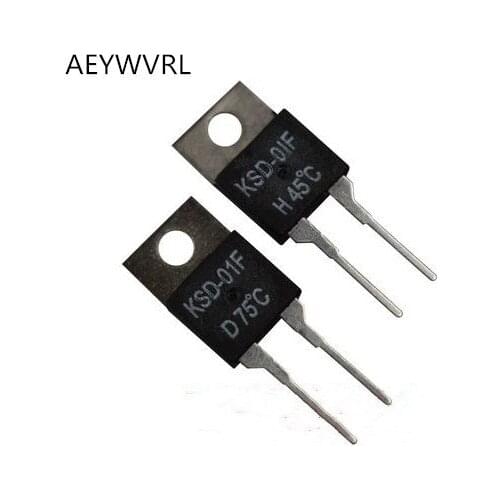 KSD-01F Temperature Switches TO220 Normally open H and normally closed D 35 degrees -130 degrees