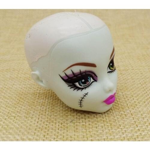 Soft DIY Makeup Doll Heads For Monster High Dolls 1/6 BJD Dolls Practice Makeup Demon Monster Head Without Hair Doll Accessory