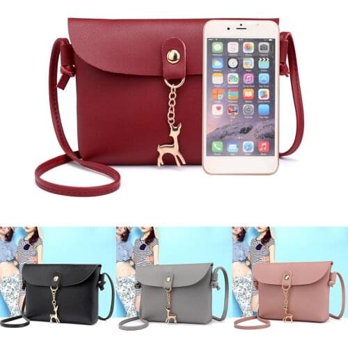Soft PU Leather Handbags Fashion Women Casual Shoulder Bags Simple Crossbody Bag Pure Color Messenger Phone Handbag