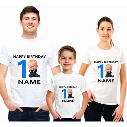 Boy Gir Baby Boss Family Matching Clothes T-Shirt Mommy and Me Clothes It Is My 1-10th Birthday Mouse Short Sleeve T-Shirt