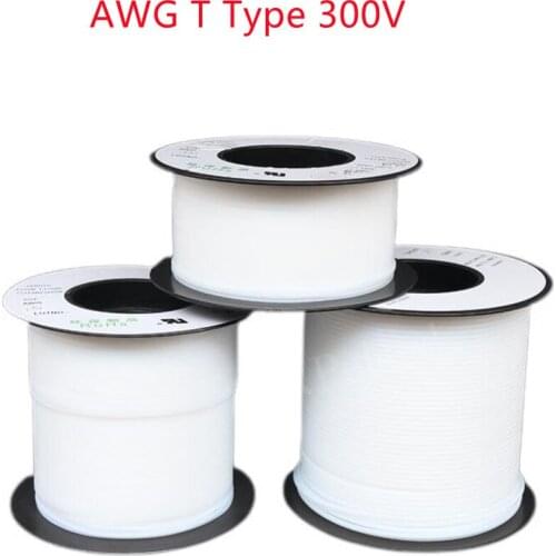 20M/1Lot AWG T Type 300V Translucent Teflo Tube PTFE Pipe 28 26 24 23 22 21 20 19 18 17 16 15 14 13 12 11 10 9 8S
