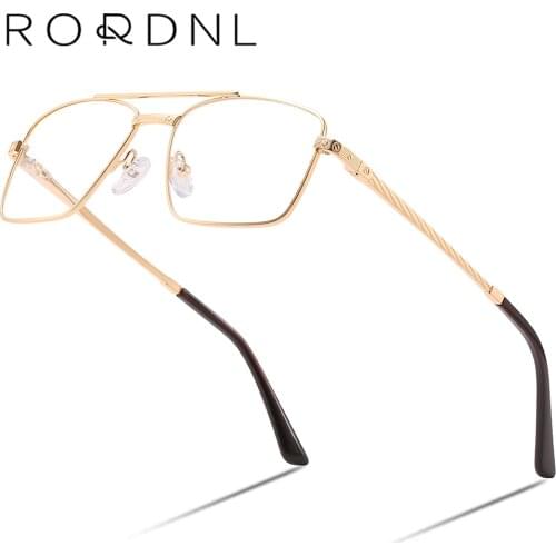 Retro Optical Prescription Glasses for Men Progressive Multifocal Eyeglasses Male Myopia Anti Blue Light Bifocal Eyewear Clear