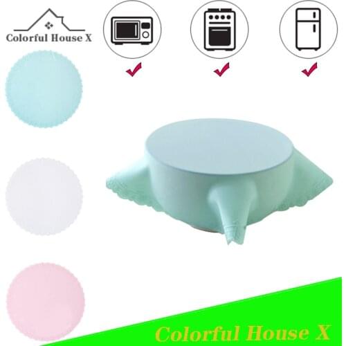 Silicone Plastic Wrap Hot Dishes Bowl Cover Washable Sealing Cover Refrigerator Preservation Bag Non-Slip Kitchen Accessories