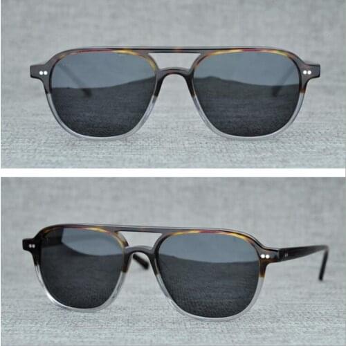 LKK Sunglasses Women Vintage Luxury Brand ACETATE Polarized Square Sunglasses UV400 Men Sun glasses Women Oculos