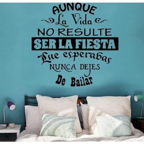 Modern Fashion spanish phrase sentences Art Stickers For Living Rooms Vinyl Mural Home Decor Sticker Quotes Wall Decals ov78