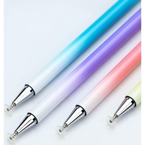50pcs/lot High Precision Capacitive Pen Gradient Colorful Stylus for iPad iPhone Tablets Samsung Universal Touch Screen Devices