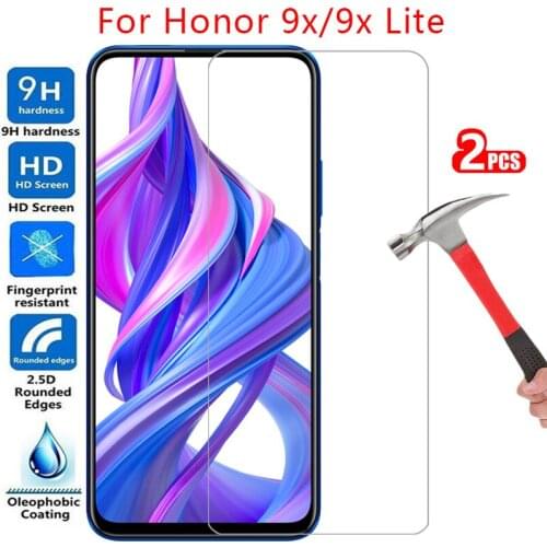Tempered glass screen protector for honor 9x lite pro premium case cover on honor9x honer onor 9 x x9 light protective coque bag