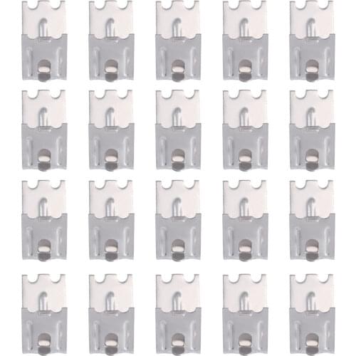 20pcs Stainless Steel Freezer Shelf Clip Replacement Fridge Cooler Shelf Clips Support Hooks